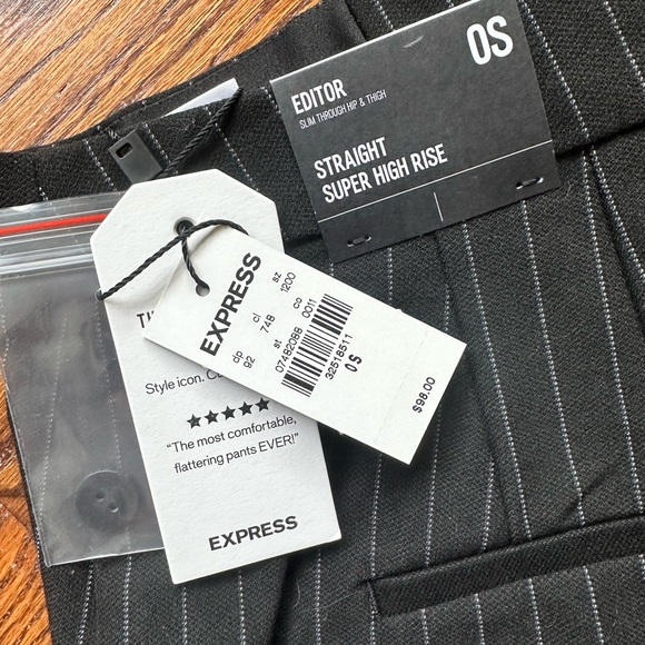 Express dress pants, straight super high rise, 0 short - Picture 2 of 2